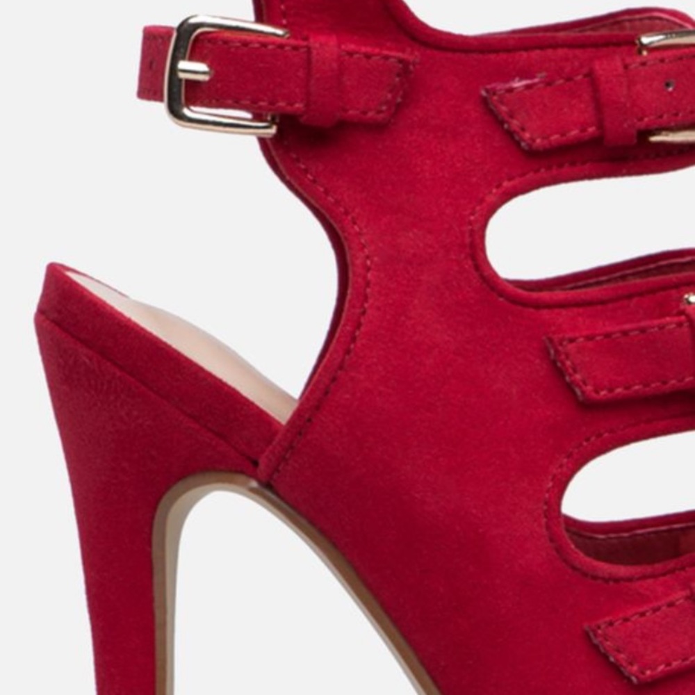 Rosselyn Red Heeled Sandal - Picture 2 of 11